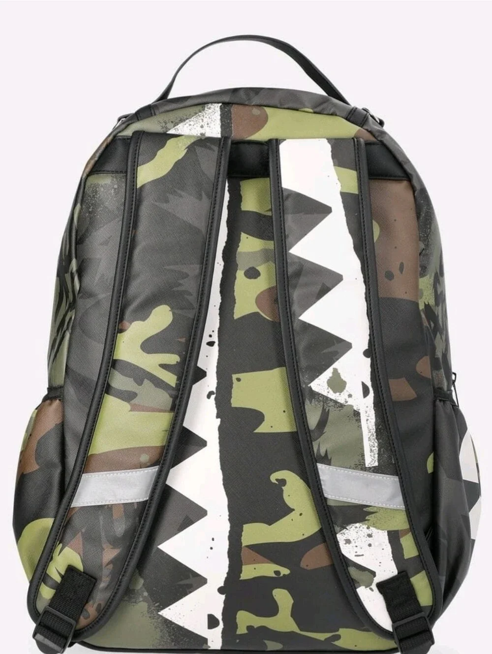 Jurassic World Camo Backpack Dinosaur Teeth Shark Mouth School Bag Camouflage NW